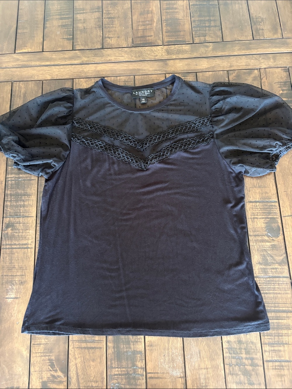 Laundry Mixed Material Blouse